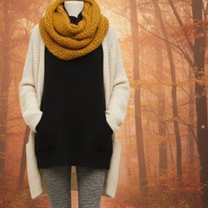 Jones NY, Knit Cowl Sweater, Pockets, Like New, Light Knit, Fall Item